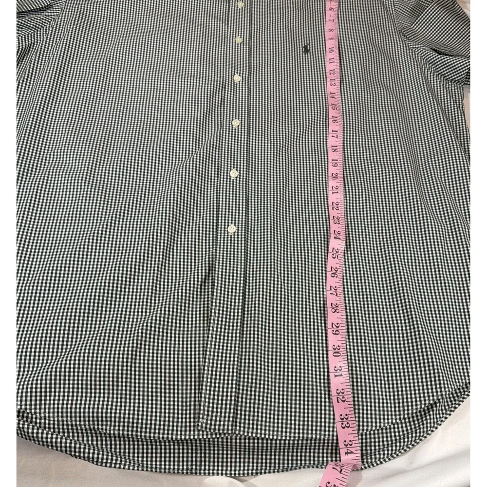 Ralph Lauren Blake XXL Green Gingham Plaid Check Short Sleeve Button Down Shirt - Picture 5 of 7